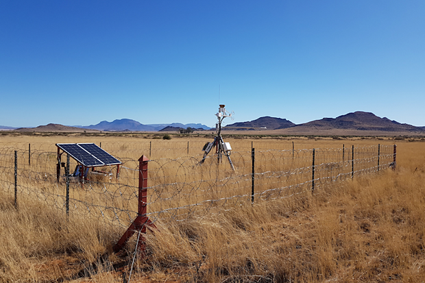 One of the Eddy Covariance Flux Tower sites in Karoo, Eastern Cape, South Africa